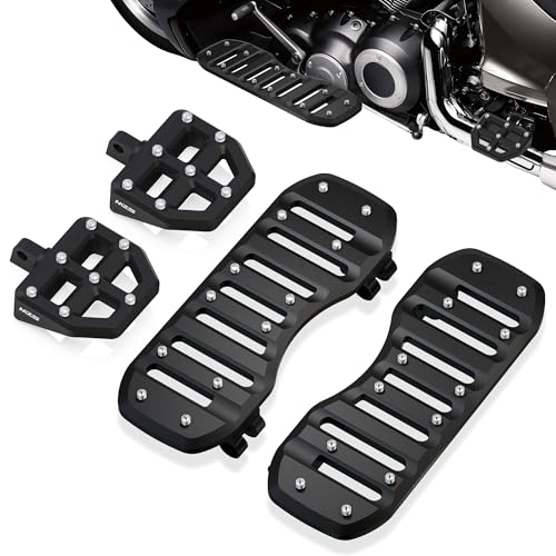 Image of MZS Motorcycle Wide Passenger Rider Floorboards Set for HD Touring Softail