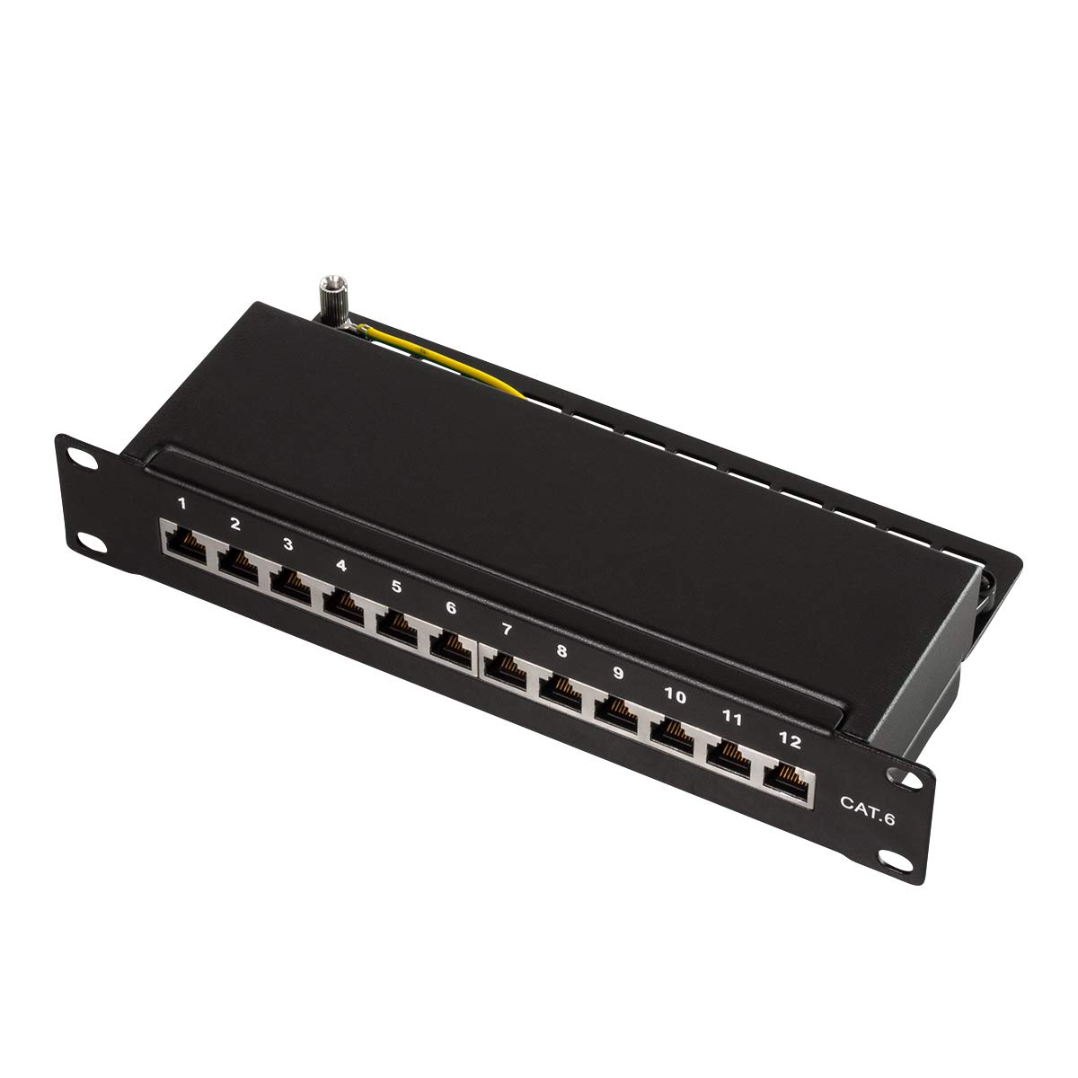 LogiLink Professional Cat.6 (250 MHz) panel krosowy - panel rozdzielczy, 10", STP (ekranowany) 12-portowy (RJ45)