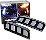 iJDMTOY Bumper Vertical Air Vent Insert Fit Switchback LED Daytime Running Light Kit Compatible with 2017-2021 Honda Civic Type-R FK8, White LED DRL & Amber LED Sequential Turn Signal Feature