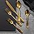 Alata Kate Gold Tumbled 40-Piece Silverware Set