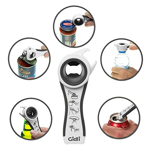 Jar Opener, Bottle Top and Can Lid Opener by Gidli Essential
