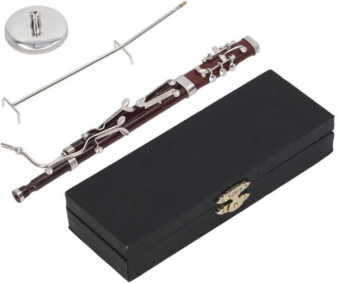 Amazon.co.jp ミニチュア楽器モデル ミニチュア ファゴット レプリカ スタンドとケース付き ミニ楽器モデル ホームデコレーション