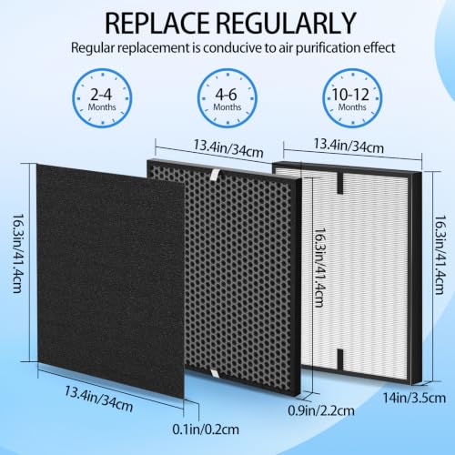 Image of AD 2000 Replacement Air Filter Compatible with Air Doctor 2000 & 2000i Air Purifiers,(1 Premium Air Filters + 2 Activated Carbon Filters + 4 Pre-Filter), Compare to ADF2001, ADF2002, ADF2003