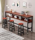 Discover our versatile Breakfast Bars Furniture available in Multiple Size Options: 100/120/140/160/180CM. Featuring a stable structure with a wide, thick panel and I-frame mechanical support, this classic bar counter is designed for both style and comfort. Enjoy an upgraded height and ample foot space for a relaxing experience. Perfect for any kitchen or dining area!