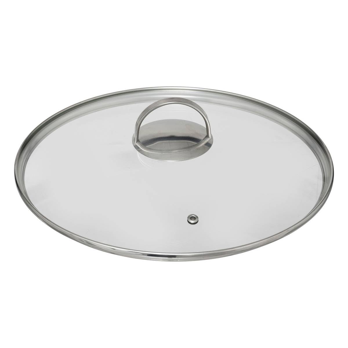 Five - Sauteuse en INOX Haute qualité avec Couvercle en Verre D 28 cm Tous Feux y Compris Induction