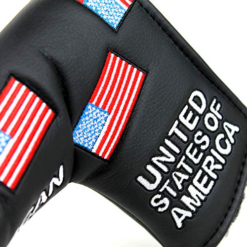 Cnc Golf Usa Flag Black Putter Cover Headcover For Scotty Cameron Taylormade Odyssey Blade #TOP1