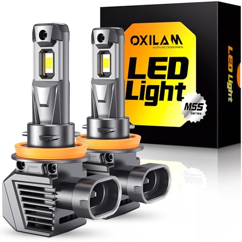 Image of OXILAM H11 LED Bulb H8 H9 Bulbs, 900% Brighter Ultra-Bright, 3 Min Quick Install, 20 Years Lifespan, No Flicker, 99% Compatibility
