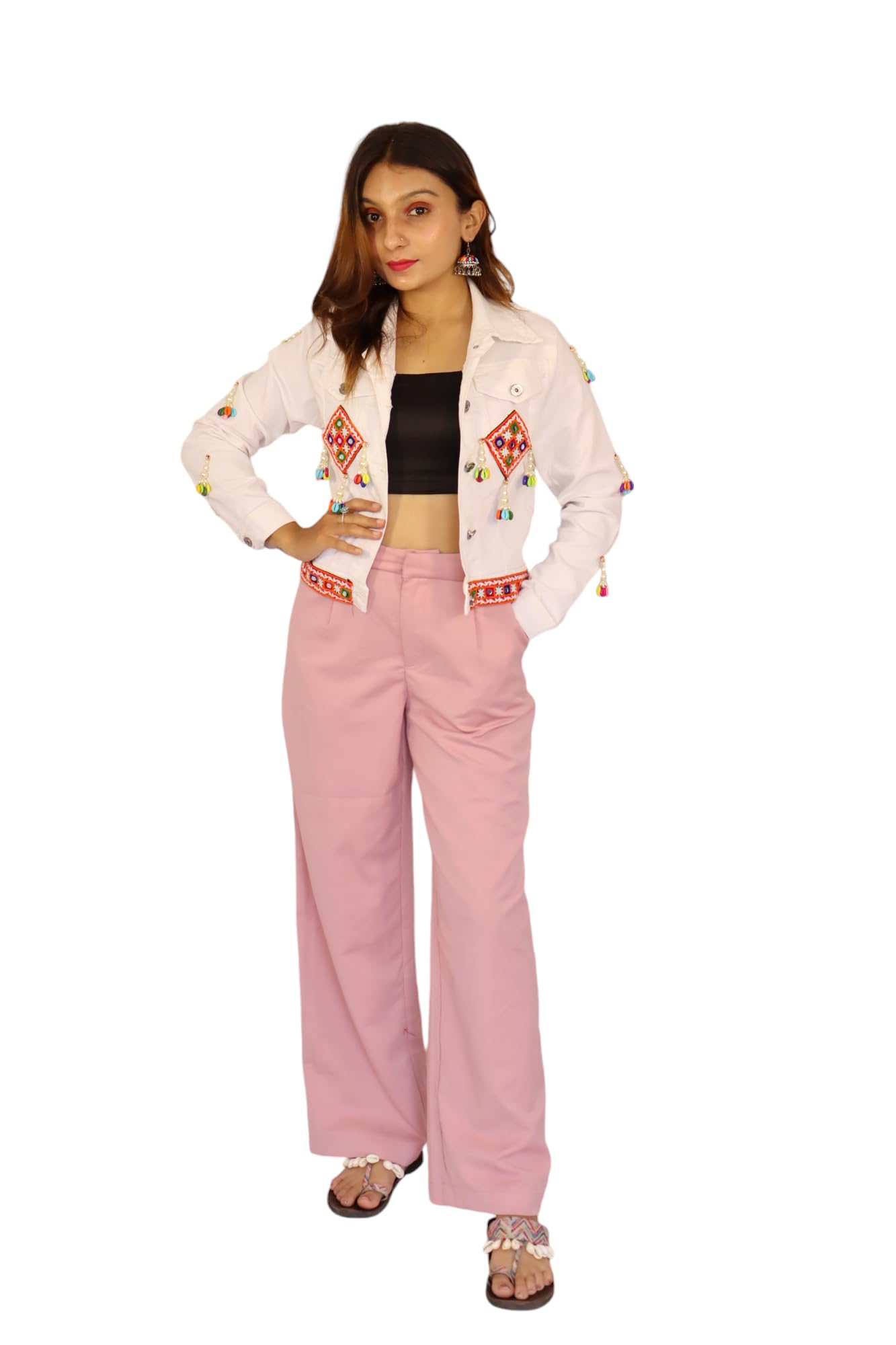 prijam Women's Embroiderd Ethnic Shrug or Jacket and Special Embroidered Denim Koti/Jacket/Waist Coat for Women-picture-21