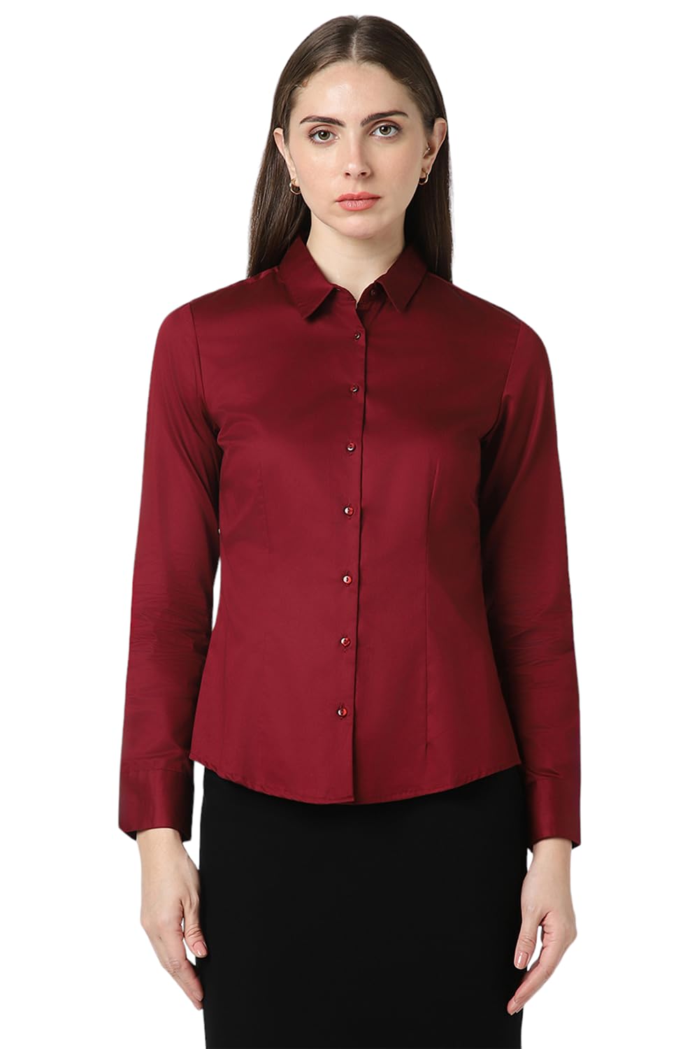 van heusen Women's Regular Fit Solid Full Sleeve Cotton Rich Formal Shirt-picture-45