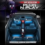 OPT7 Aura RGB Interior Car Lights with Remote Control, 4PC LED Strips Kit - Image 4