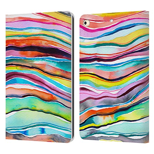 Coque cuir iPad 9.7 fine Ninola aux finitions artisanales et abstraites
