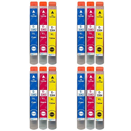 Go Inks® Set di 4 cartucce di inchiostro C/M/Y per...