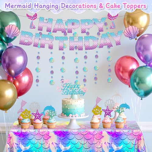 50% Off Winrayk Purple Mermaid Party Decorations Bundle - Image 5