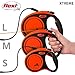 Flexi Xtreme L - Extra robuste einziehbare Leine mit 7,9 m extra starkem Band | Schutzgürtel mit reflektierenden Komponenten | Griffverstellung | Orange/Schwarz