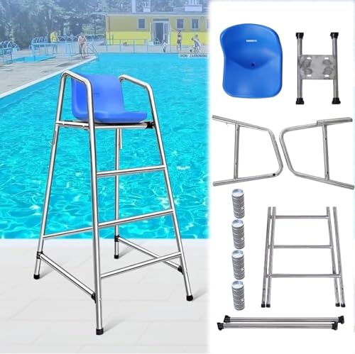 Silla de salvavidas para piscina con escalera alta de acero inoxidable