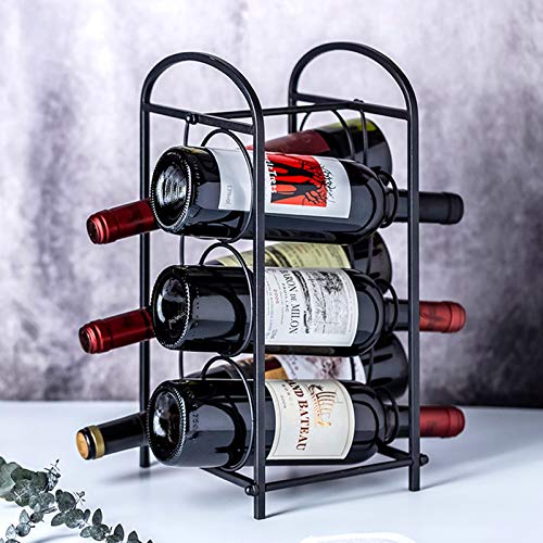 Soporte para 6 botellas de vino moderno de mesa miniatura 4