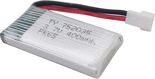 Miniatura 7 de Fytoo Batería de litio 6PCS 3.7V 400mAh con cargador 6-en-1 para H99W H31 H6C H98 AT-96 TR-C385 TR-P51 TR-F22 quadcopter repuestos modelo avión