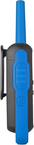 Miniatura 5 de Motorola Solutions, FRS portátil, T270, Talkabout, radios bidireccionales, recargable, 22 canales, 25 millas, negro con azul, paquete de 12