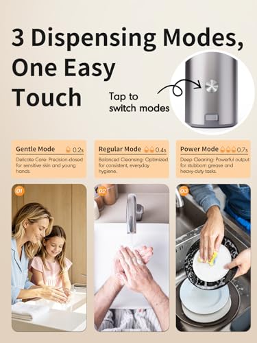 Automatic Liquid Soap Dispenser Touchless Stainless Steel Hand Auto Touch Electric - image 4