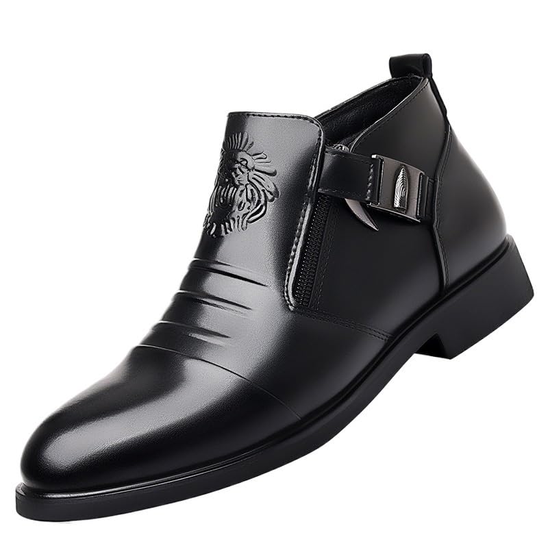 Waterproof Men's Business Formal Oxford Shoes with Anti-Slip Traction Outsole & Arch Support for All-Day Comfort