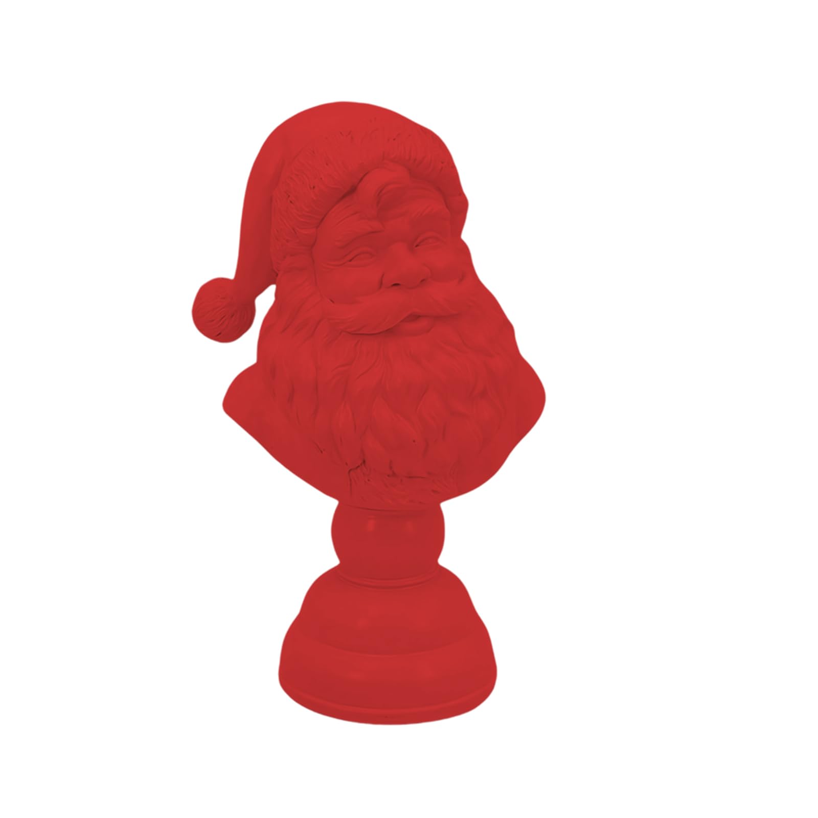 Kalttoy 1 Santa Bust Christmas Decoration, White Resin Santa Head Statue Tabletop Figurine for Home Bookshelf Bedroom Holiday White Christmas Resin Head Statue Tabletop Decor for Bedroom Bookshelf