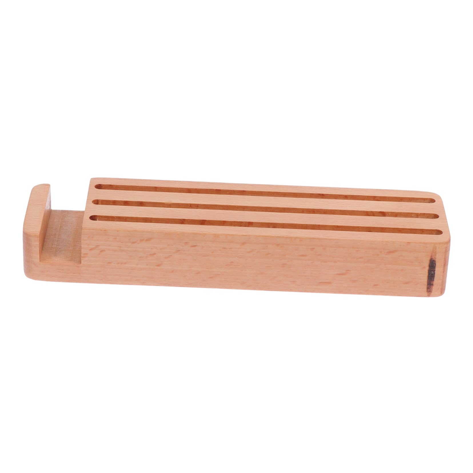 BESPORTBLE 1pc Beech Guitar Pick Storage Box Multipurpose Guitar Pick Holder Mobile Phone Stand Durable Design Khaki