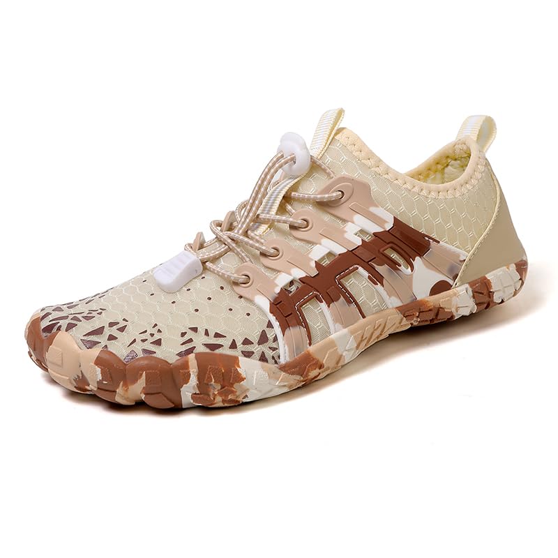 Men's Camouflage Water Shoes, Quick Dry Barefoot Sneakers, Surf Climbing Riding Breathable (Sandy Soil Color, Adult, Men, 7.5, Numeric, US Footwear Size System, Medium)2