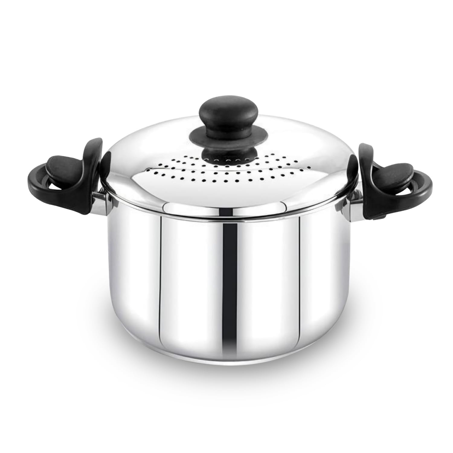 AVIAS Stainless Steel Rice Strainer Pot 3.7L with SS Locking Lid | Rice Pot with Built-in Strainer| Easy Drain Pasta Cooker Pot for Rice, Pasta, Noodles & Vegetables-image-21