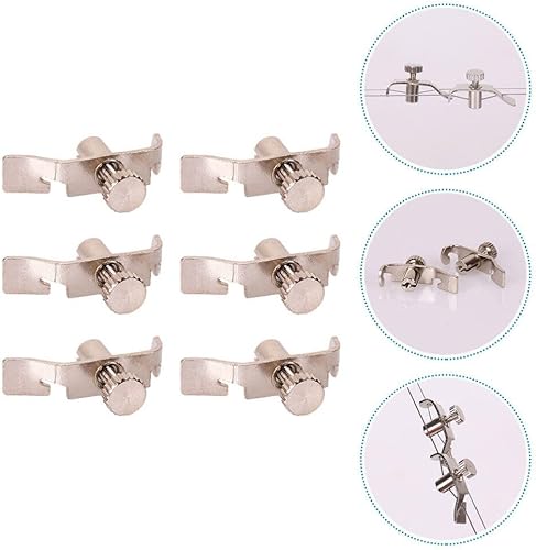 Miniatura 8 de 6 Uds Erhu Fine-Tuning Strings Erhu String Tuning Tool Violin String Adjuster Erhu Fine Tuner Plata Acero Inoxidable