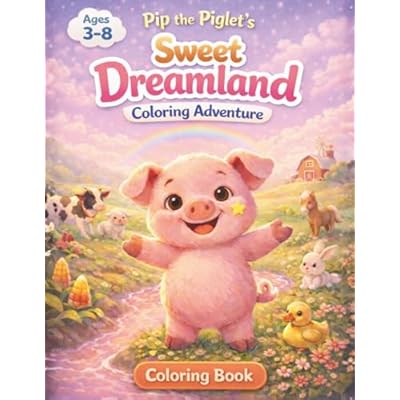Pip the Piglet: A Cute Farm Animal Coloring Book for Kids Ages 3&ndash;8: Simple and Fun Farm Animal Coloring Pages for Toddlers and Young Children | Big Bold Designs for Boys and Girls
