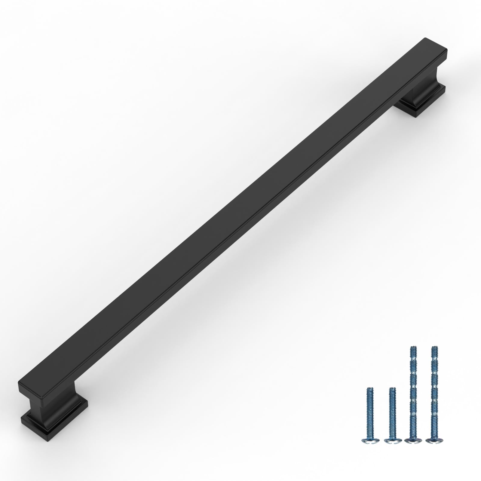 Coinkoly 6 Pack 10''(254mm) Cabinet Handle Black Kitchen Cabinet Pulls Matte Black Cupboard Handles for Cabinets Drawer Pulls Dresser Hardware CK0017