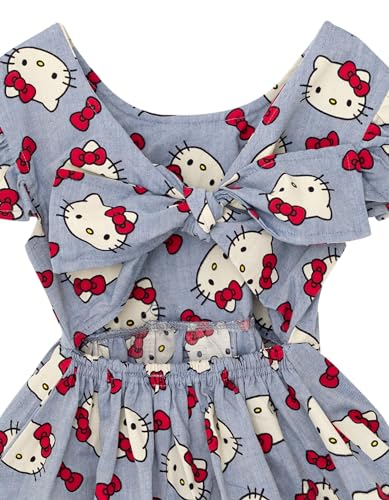 Hello Kitty Girls Chambray Dress Toddler to Big Kid Sizes (2T - 14-16)3