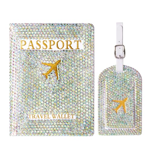 Housse de passeport pailletée et étiquettes de bagage pour valises SlowVibes
