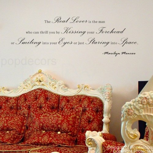 PopDecors The Real Lover is the manMarilyn Monroe words quote phrase