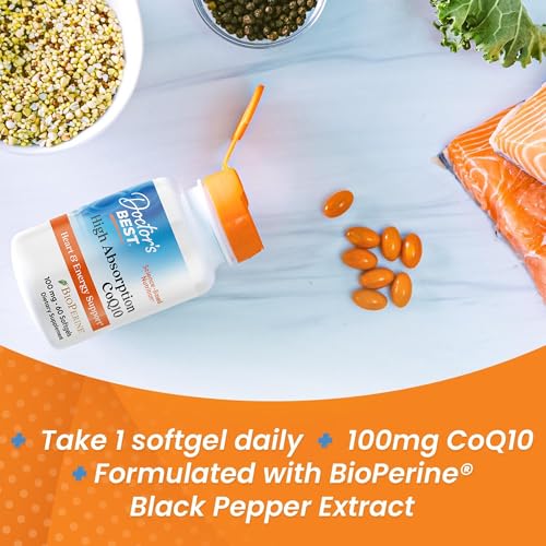 Image of Doctor's Best High Absorption CoQ10 with BioPerine 100 mg 60 Softgels
