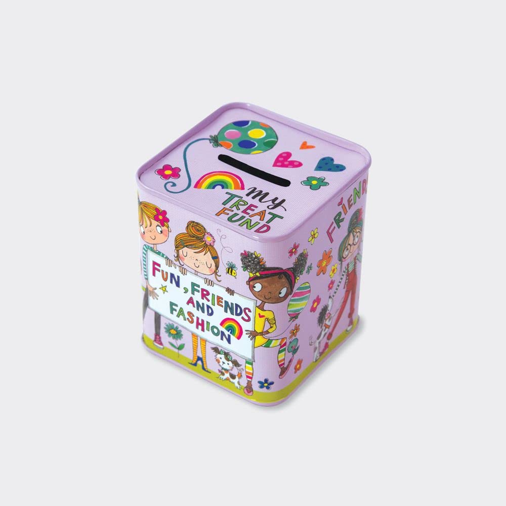 Rachel Ellen Treat Fund Money Box, 92mm x 77mm x 77mm, Multicoloured, One Size (MONBOX36)