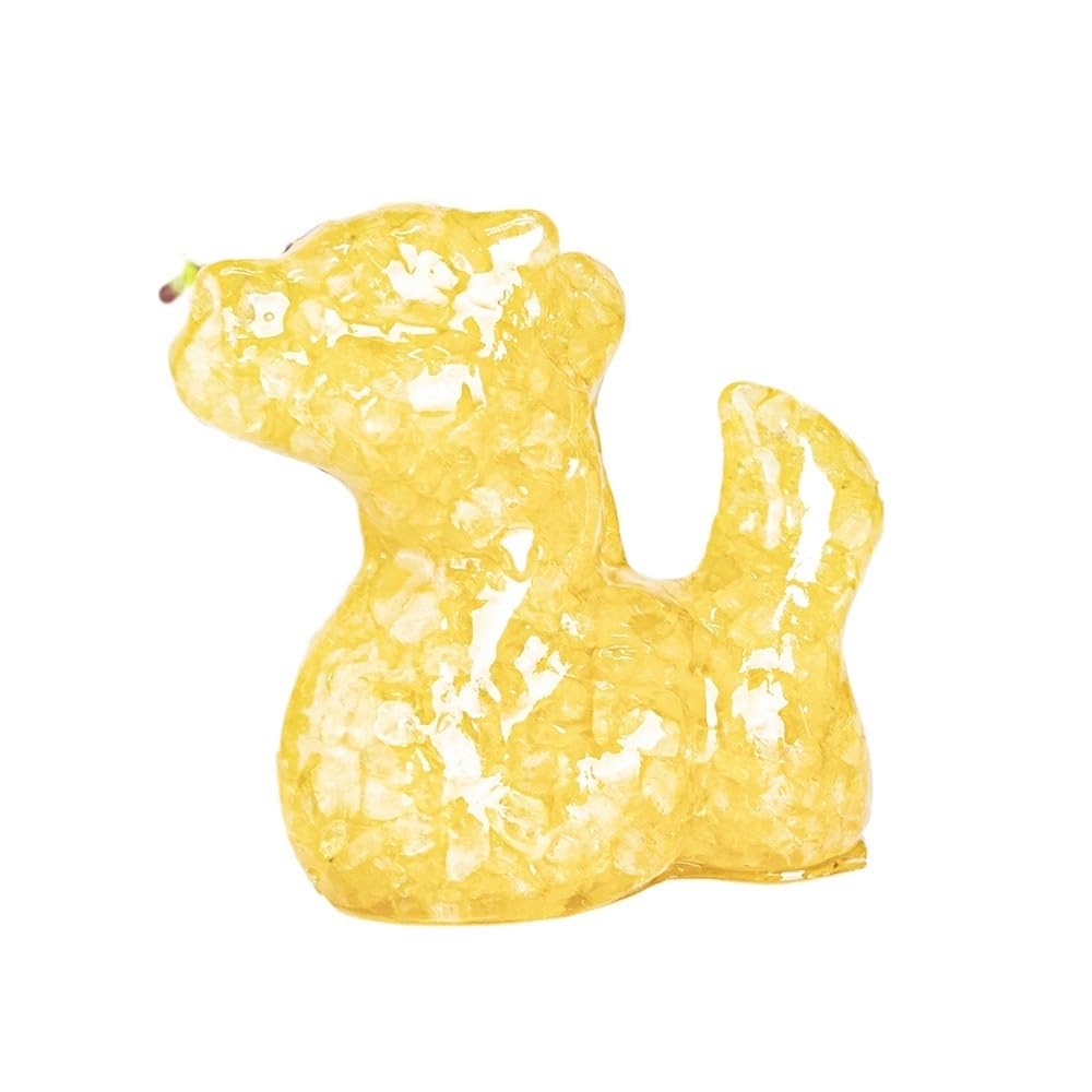 HUFFA Resin Dragon Ornaments - Natural Crystal Decorative Figurines for Home, Office, and Desktop Decor(Lemonyellow)