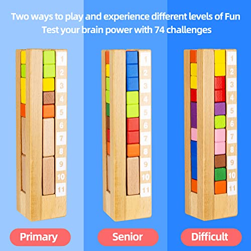 Neoland Wooden Brain Teaser Puzzles For Kids Ages 4-8, 3D Puzzle Board Game, 3D Wooden Iq Puzzles Game For Kids Ages 4-8, Educational Learning Games Toy. #TOP3