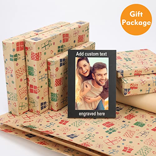 Personalized Picture Frame, Custom Picture Frames, Wooden Customized Photo Frame, Hanging/Tabletop Engraved Picture Frame, Personalized Add Your Custom Text Photo Picture Frame (4X6-Inch) #TOP1