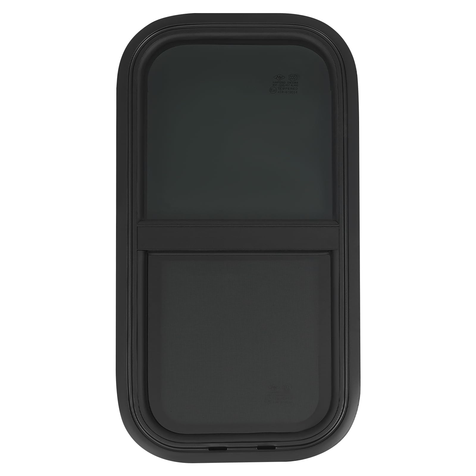 Wohnmobilfenster mit Fliegengitter, Rechteck Schiebefenster, Vertikalöffnung, Camper Fenster, Schwarz Wohnwagen Fenster, Wohnmobil Schiebefenster, RV Fenster für Camper, Wohnmobile (300x600mm)