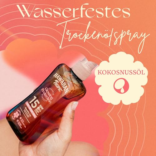 Hawaiian Tropic Protective Dry Spray Oil Sonnenöl LSF 15, 200 ml (1er Pack)
