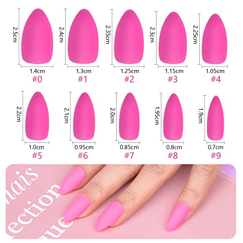 Vicovi Matte Press On Nails Medium Length Almond 288Pcs 12 Packs Fake Nails Full Cover With Nail Tip Glue For Home Diy And Salon Use 12 Solid Color #TOP2