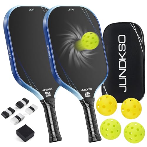 Pickleball Paddles Set of 2 - Carbon Fiber Pickle Ball...