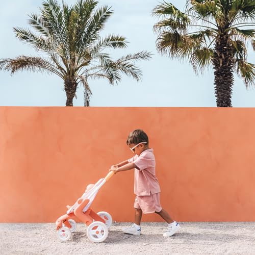 Smoby - Baby Nurse Puppenbuggy Pop - Puppenwagen mit frei beweglichen Vorderrädern, Metallrahmen - Für Puppen bis 42 cm (Puppe nicht enthalten) - Griffhöhe 53 cm - ab 18 Monaten, produziert in Spanien – Bild 5