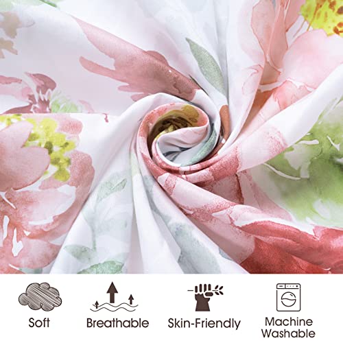 Image of PHF Soft Bassinet Sheet Set, 2 Pack Silky Comfy Breathable Cradle Sheets for Baby Girls, Univeral Fit for Most Cradle and Bassinet Mattress, Watercolor Floral