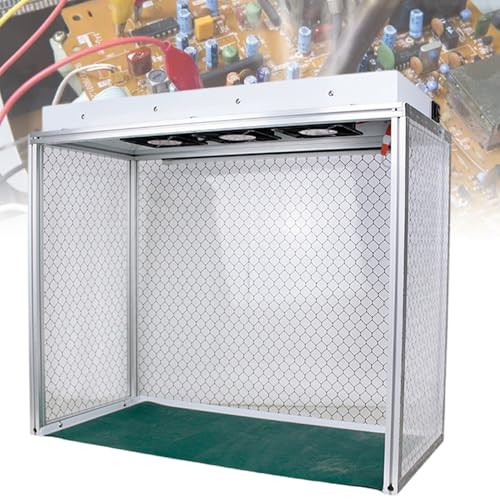 vnmudzeo 3 Fan Lab Unit Clean Room 62x31 cm ?Big Space,for Laboratory Phone Repair,Low Noise Portable Vertical Laminar Flow Hood Dustproof,110V