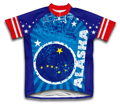 ScudoPro Alaska Short Sleeve Cycling Jersey for Youth - Size M Blue