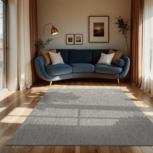 Paco Home Outdoor Teppich Flachgewebe Sisaloptik Modern Einfarbig meliert wetterfest & pflegeleicht Küchenteppich Ideal für Terrasse Balkon Garten, Grösse:160x220 cm, Farbe:Grau Paco Home Outdoor Teppich Flachgewebe Sisaloptik Modern Einfarbig meliert wetterfest & pflegeleicht Küchenteppich Ideal für Terrasse Balkon Garten, Grösse:160x220 cm, Farbe:Grau