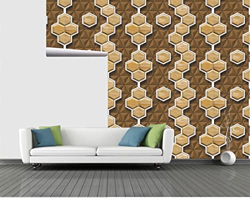 Image of CABANA HOMES Wall Stickers DIY Botanical Wallpaper for Living Room (45 x 125 cm) (6 sq. ft) Decorative Self Adhesive Decals Bedroom Home Decor Office Ceiling, Brown