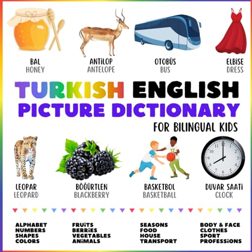 Turkish English Picture Dictionary for Bilingual Kids: Visual Turkish Wordbook with Colorful Illustrations. More than 250 new words (Picture Dictionaries for Bilingual Kids) image 2